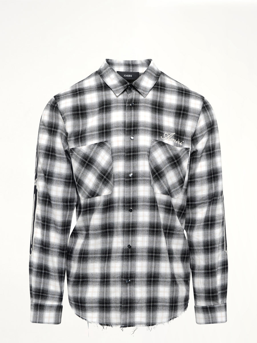 Bones Flannel Overshirt in Black