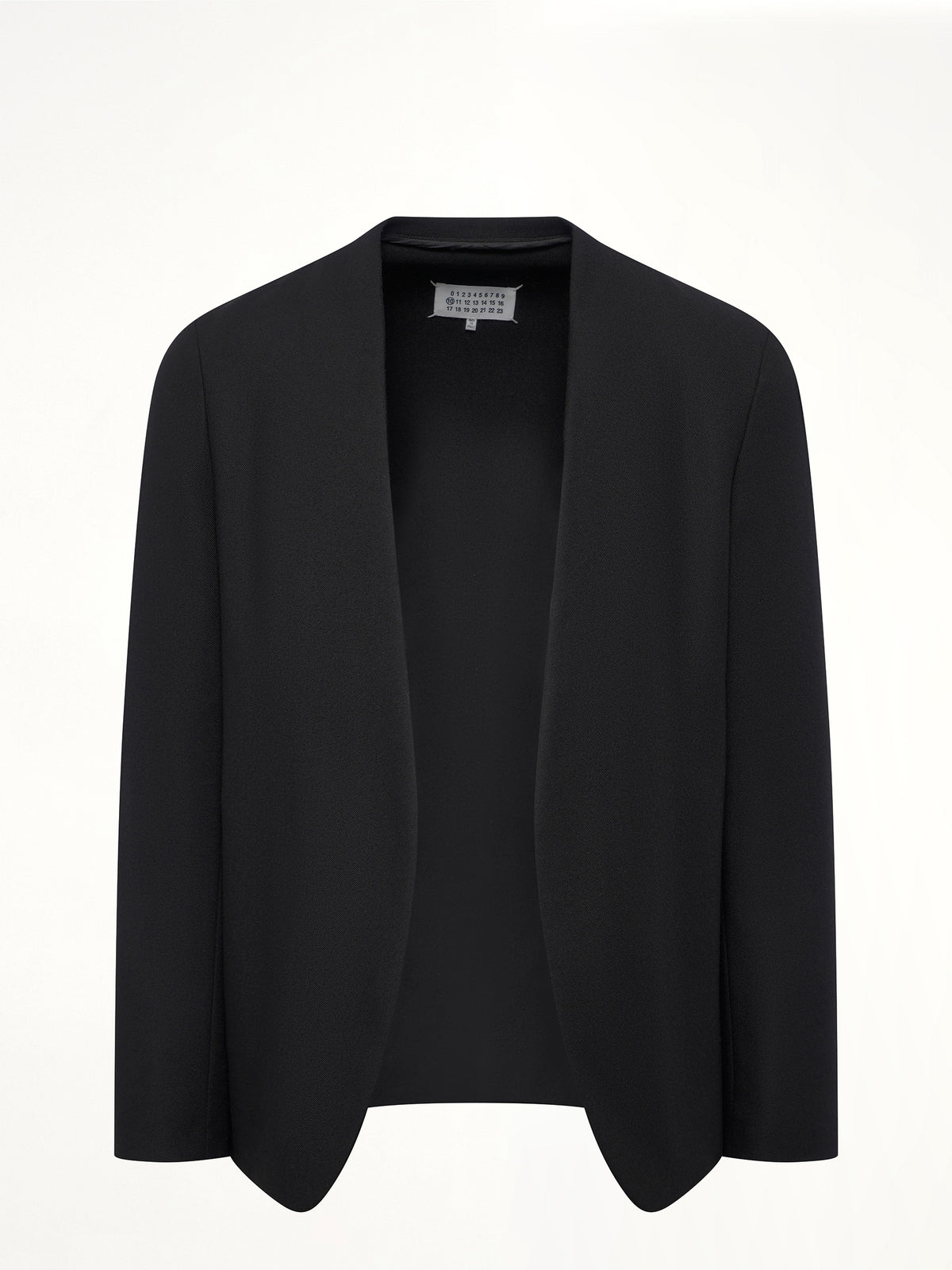 Collarless Jacket in Black