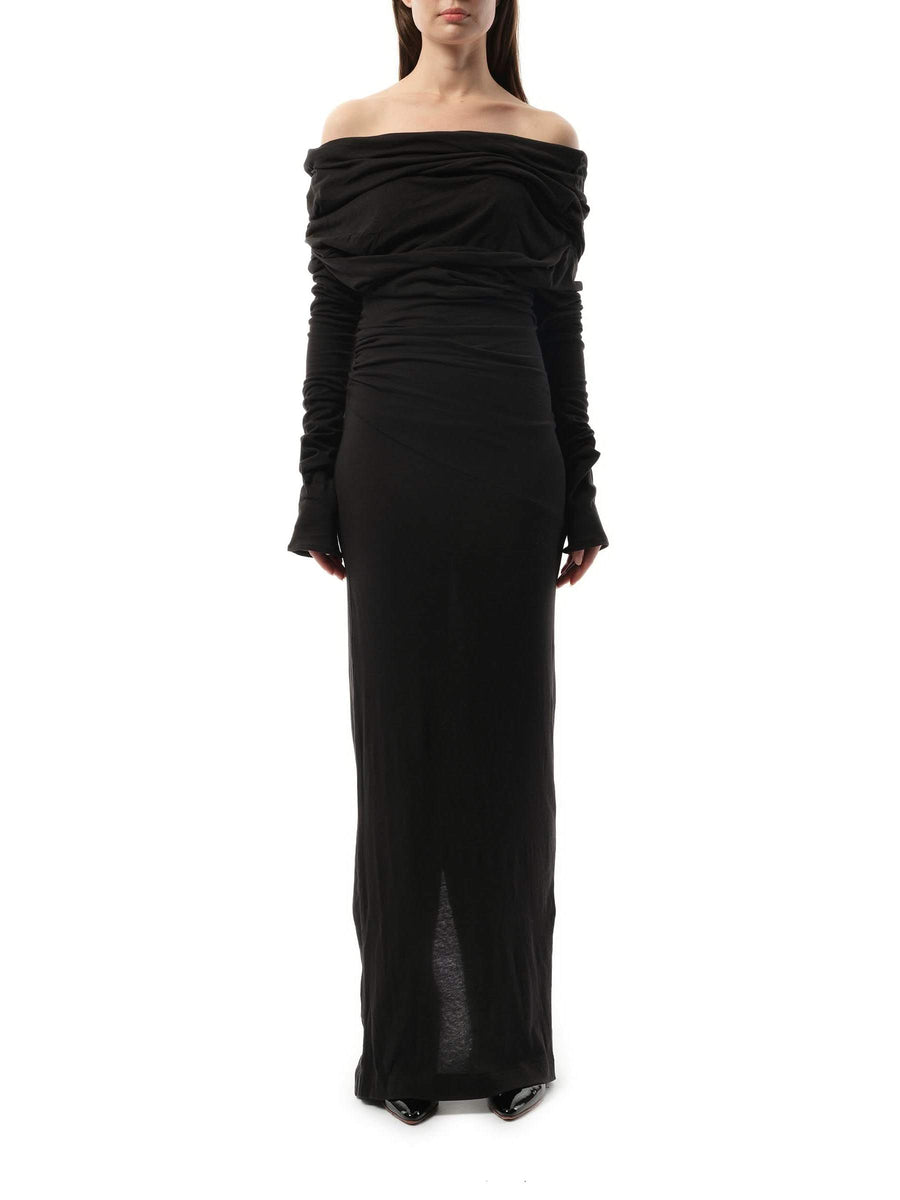Bound Midi Dress in Soot
