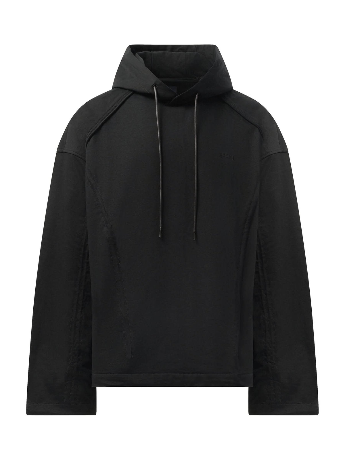 Multi String Over Hoodie in Black