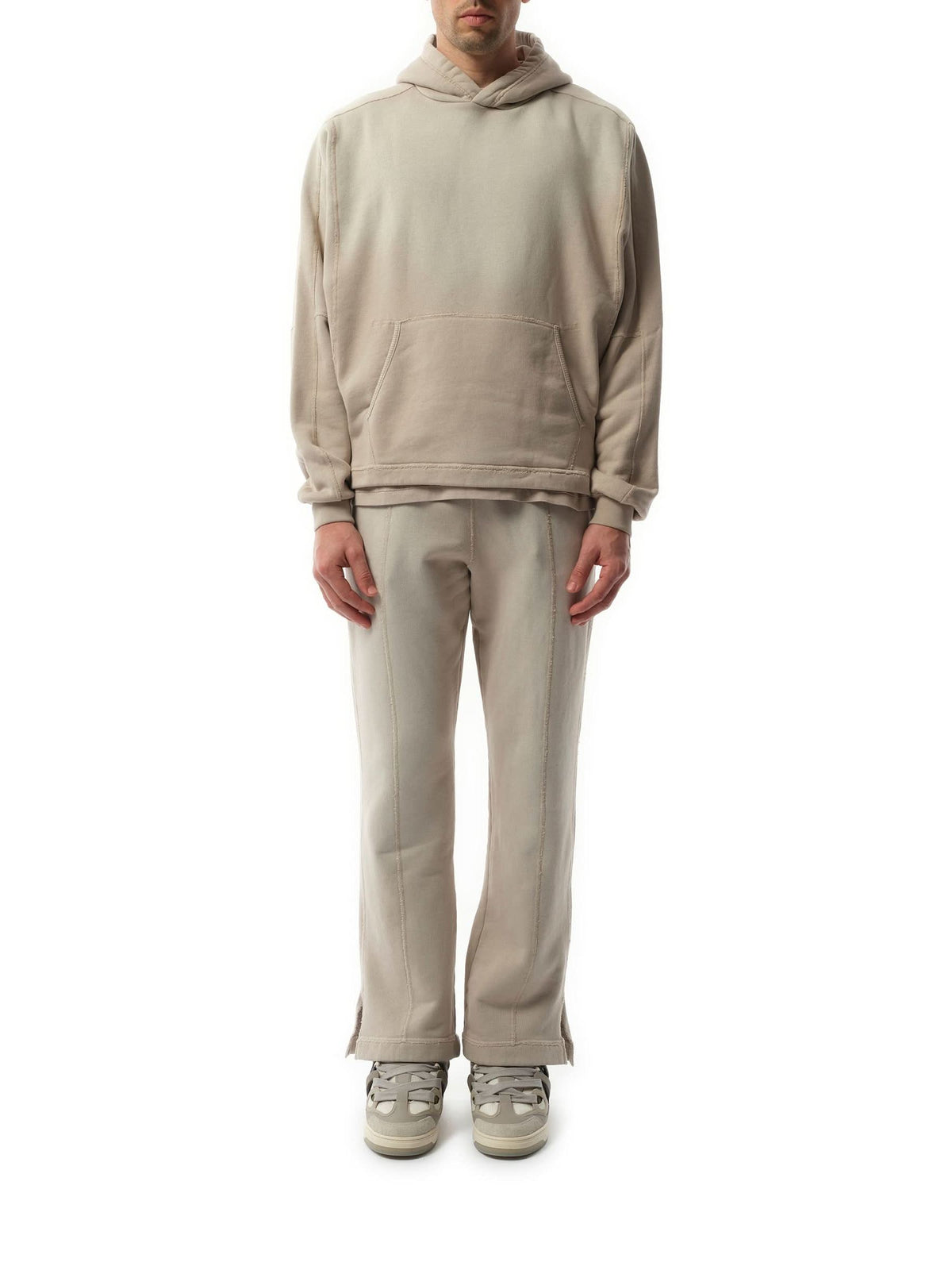 Step Hem Hoodie in Oat