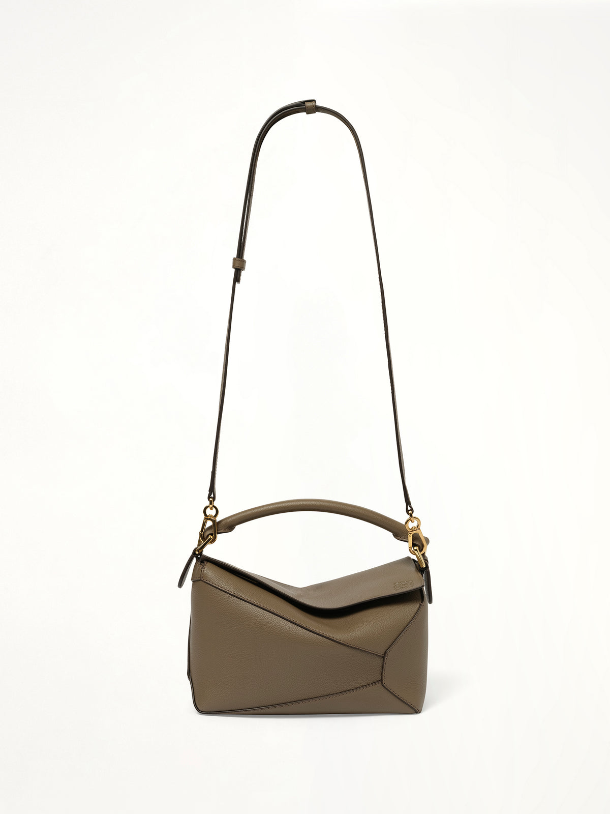 Puzzle Edge Small Bag in Taupe