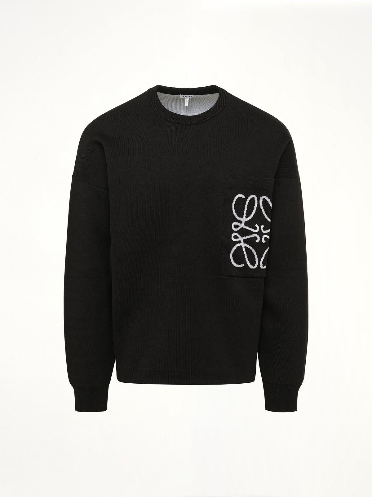 Anagram Pocket Sweater in Black