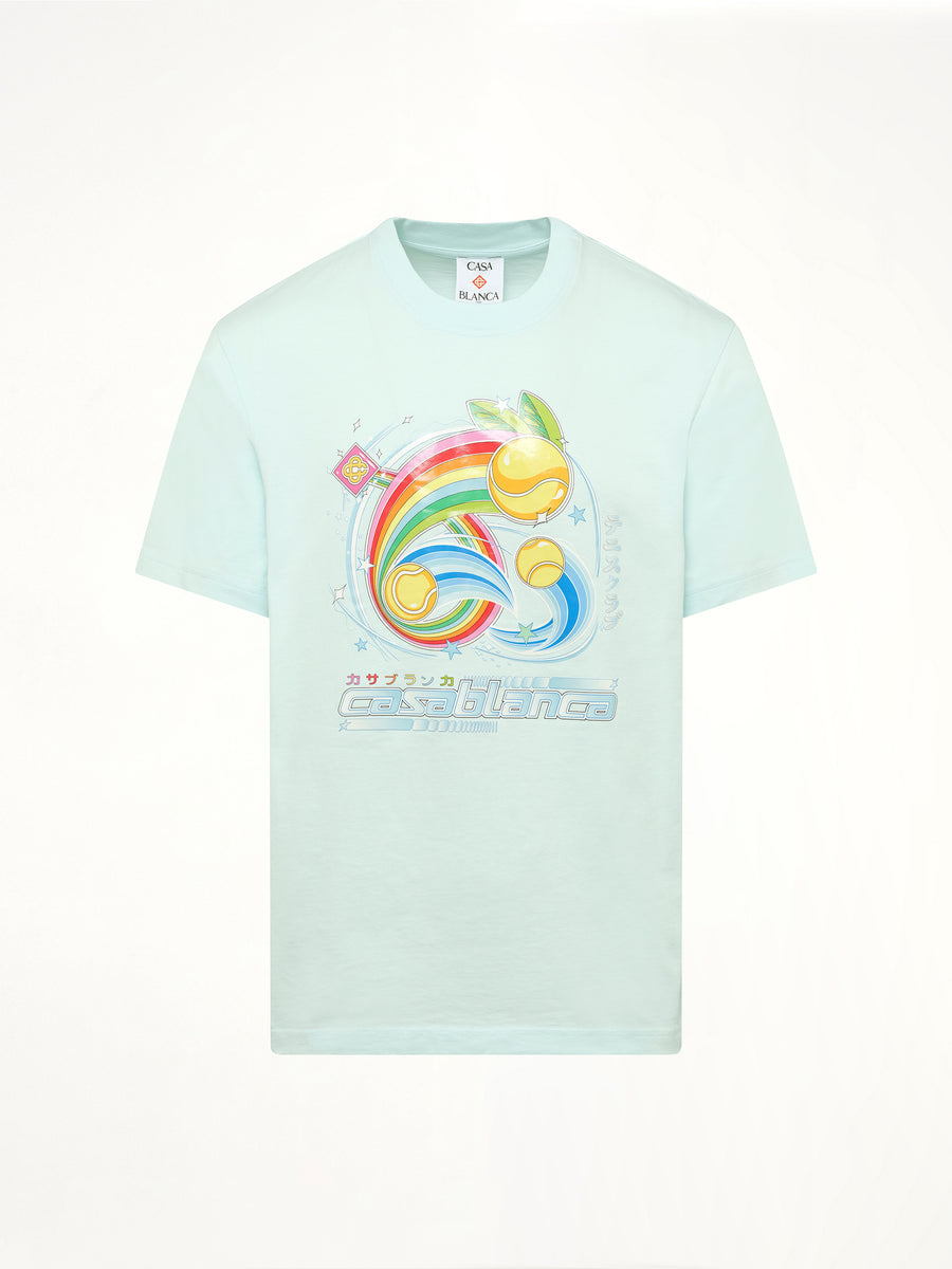 Manga Tennis Ball T-Shirt in Pale Blue