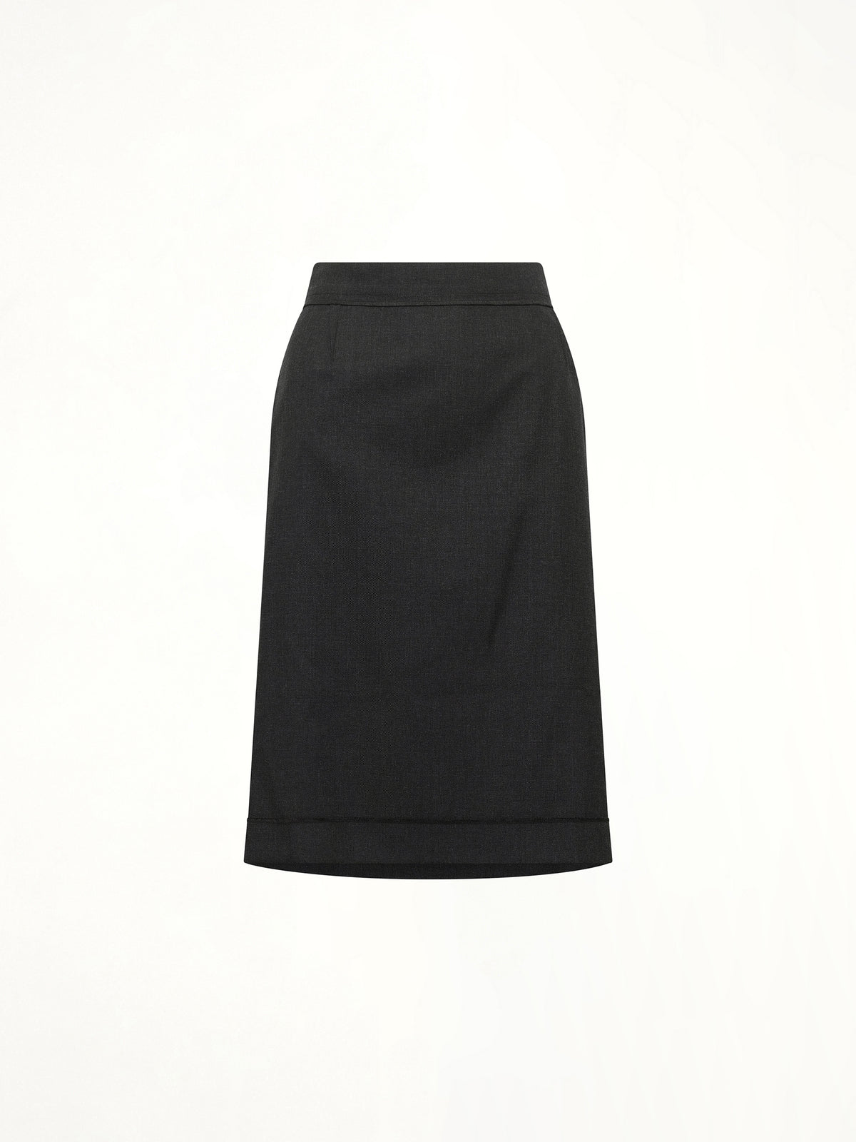 Midi Skirt in Carbon Melange/Black