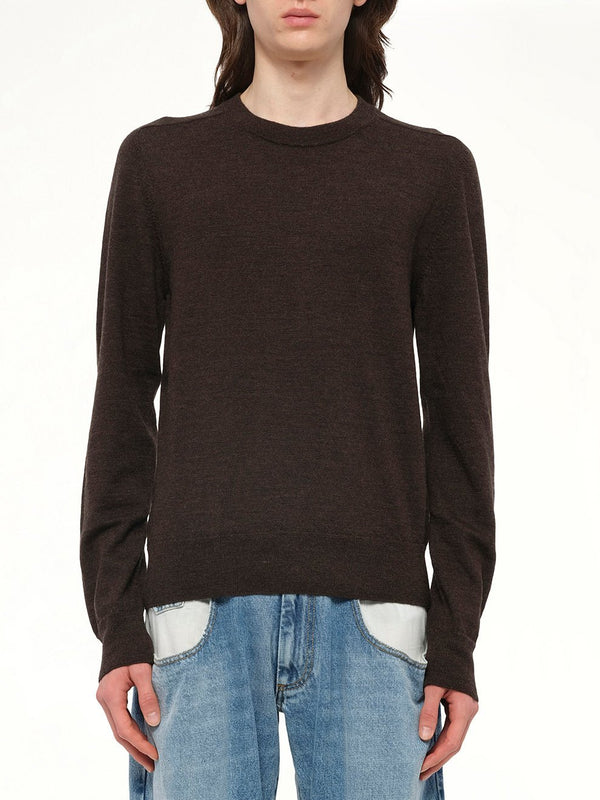 Gauge 12 Knit Sweater in Dark Brown