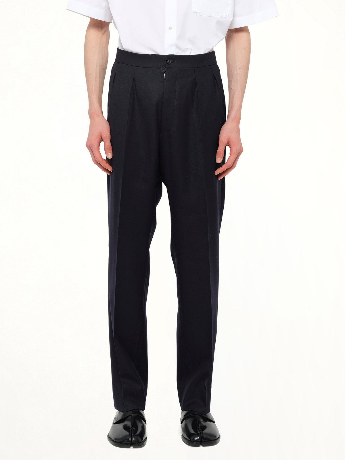 Wool Twill Pants in Blue