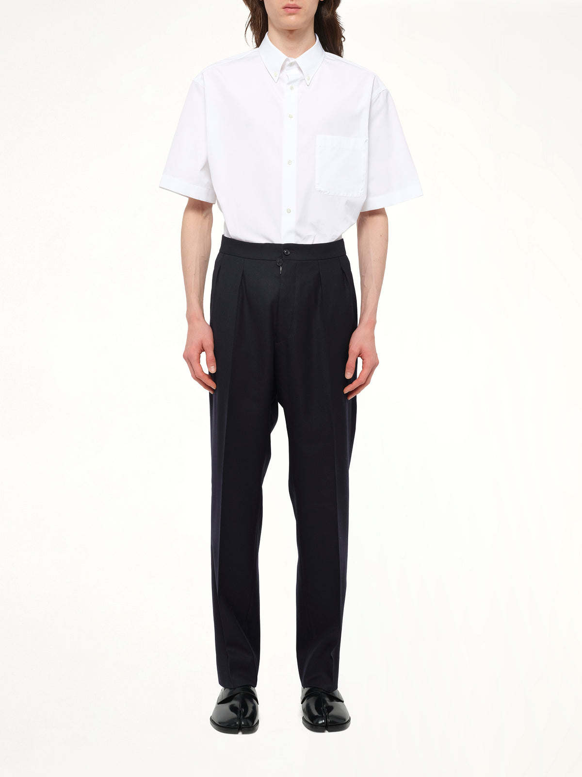 Wool Twill Pants in Blue