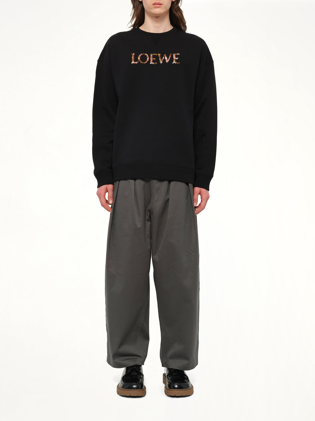Regular Fit Sweatshirt in Black