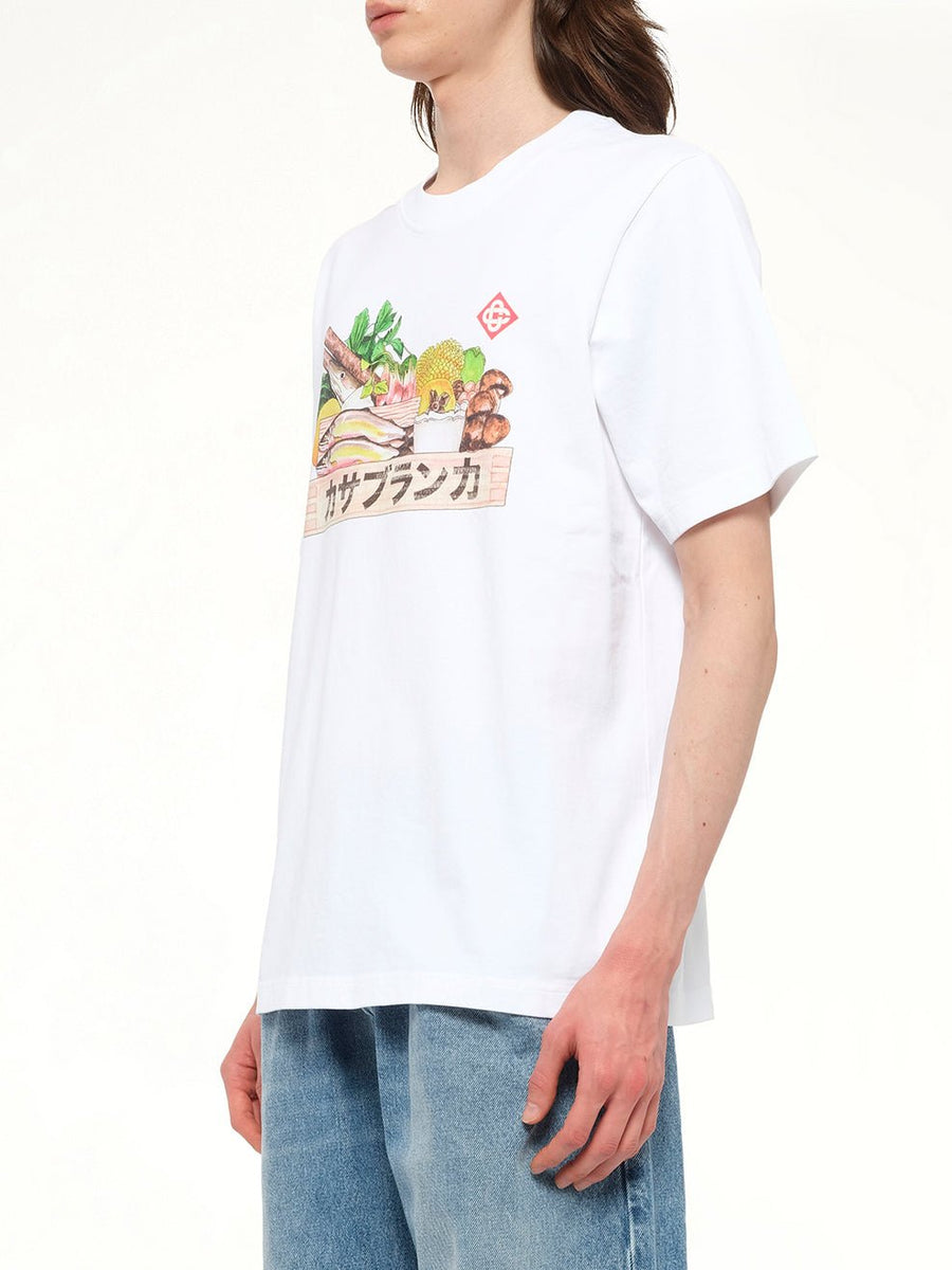 Casablanca Ingredient Printed T-Shirt in White