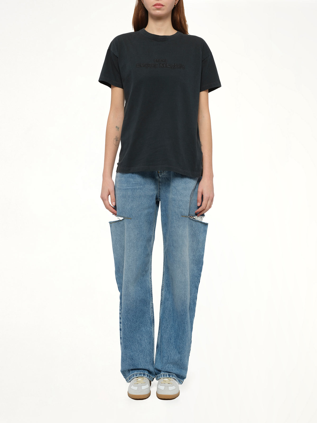 Slash Loose Fit Denim Jeans