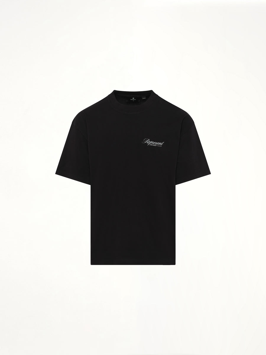Represent Owners Club Script T-Shirt in Black