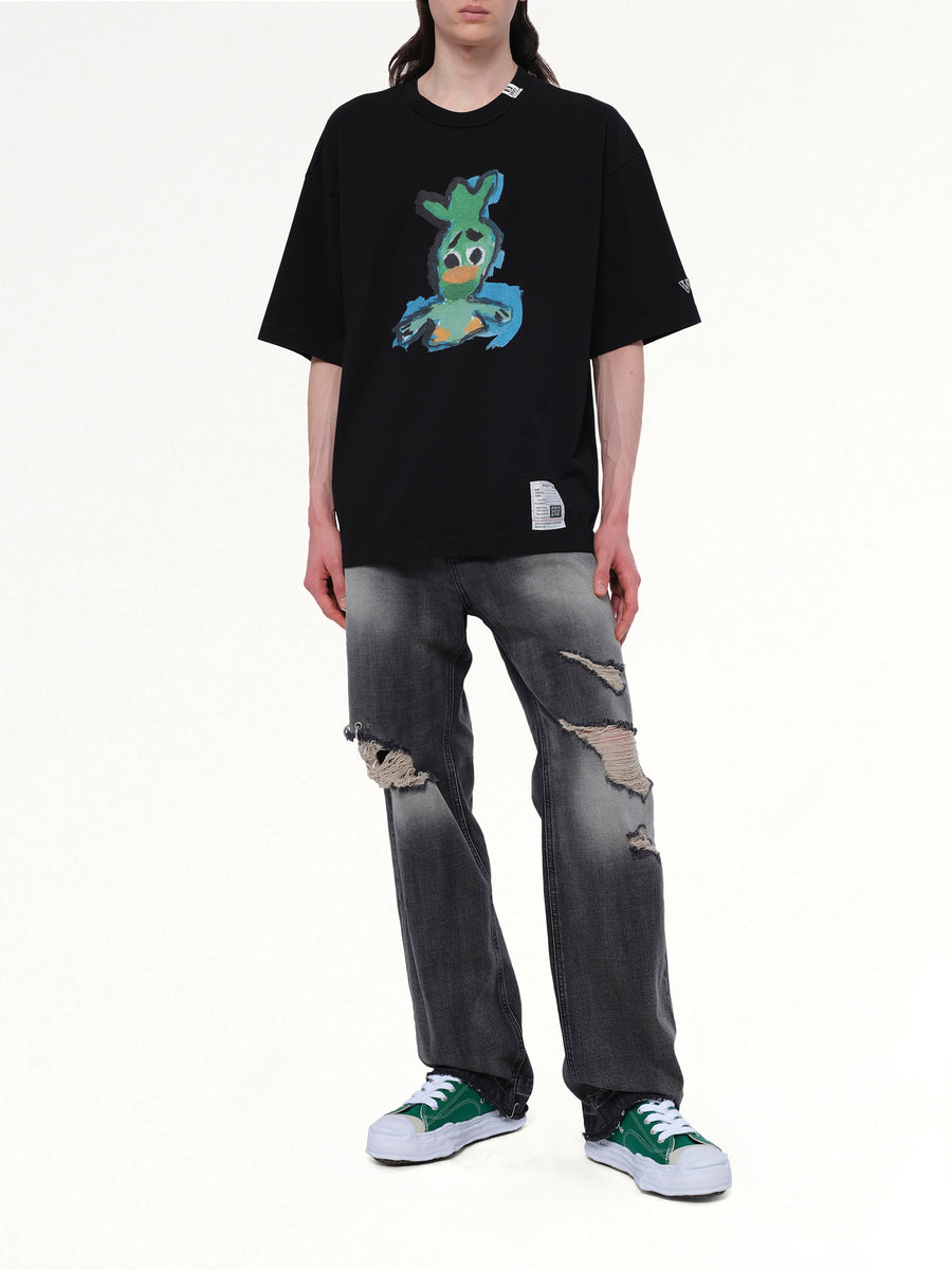 Leon Printed T-Shirt in Black