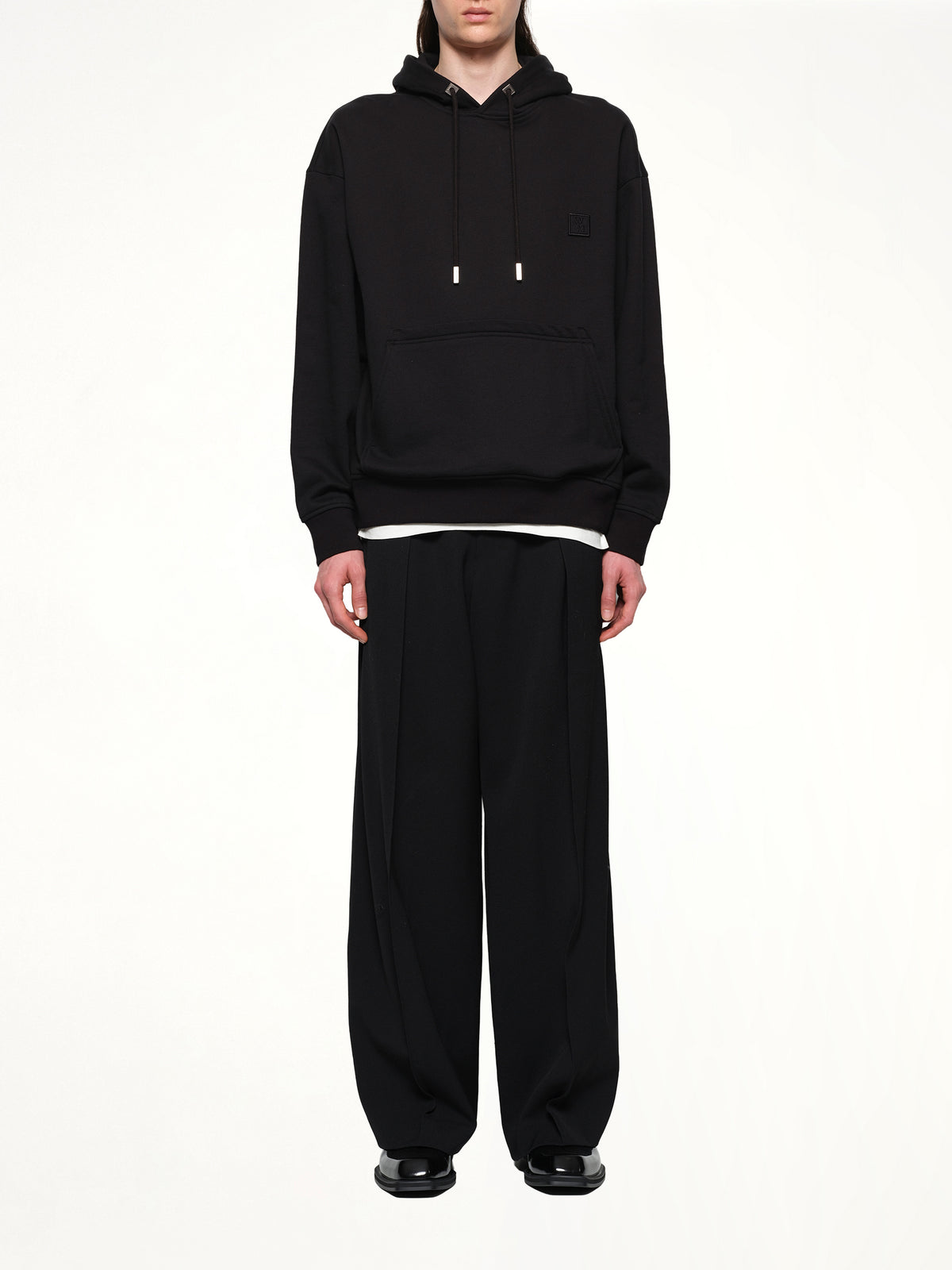 Flower Petal Hoodie in Black