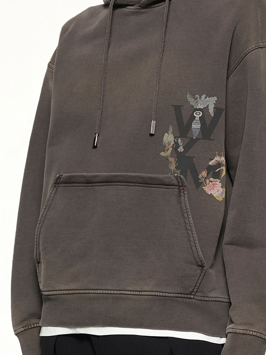 Print Hoodie in Mud
