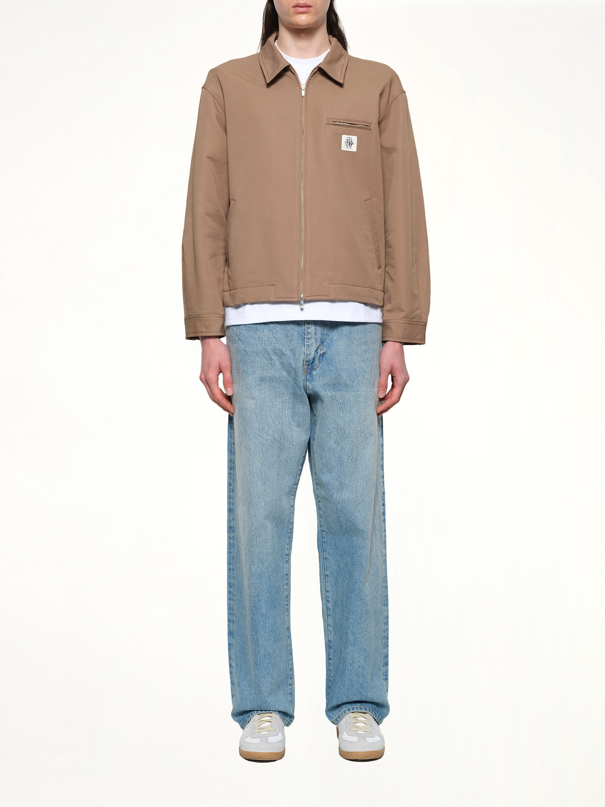 Zip Up Jacket in Khaki