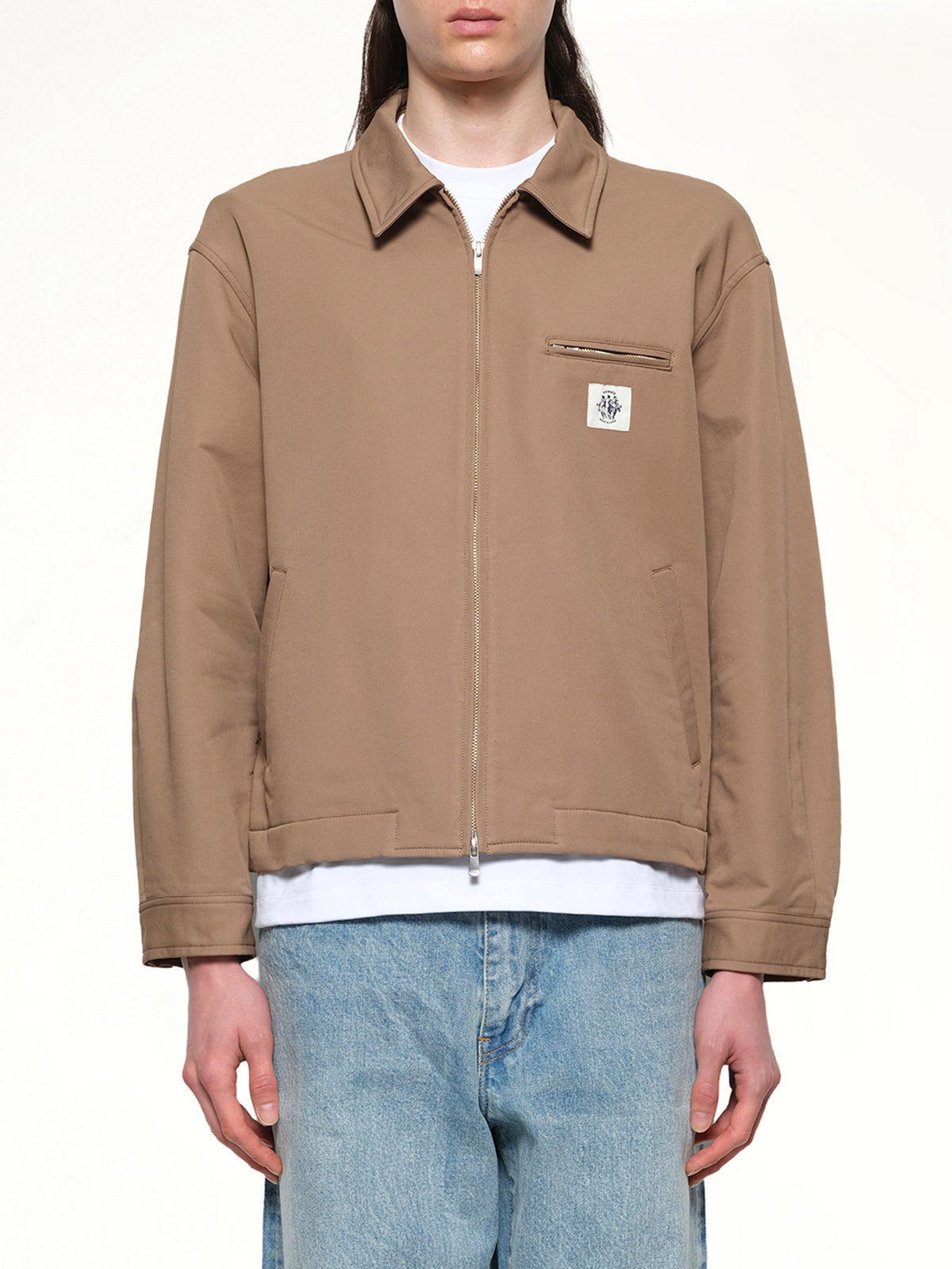 Zip Up Jacket in Khaki