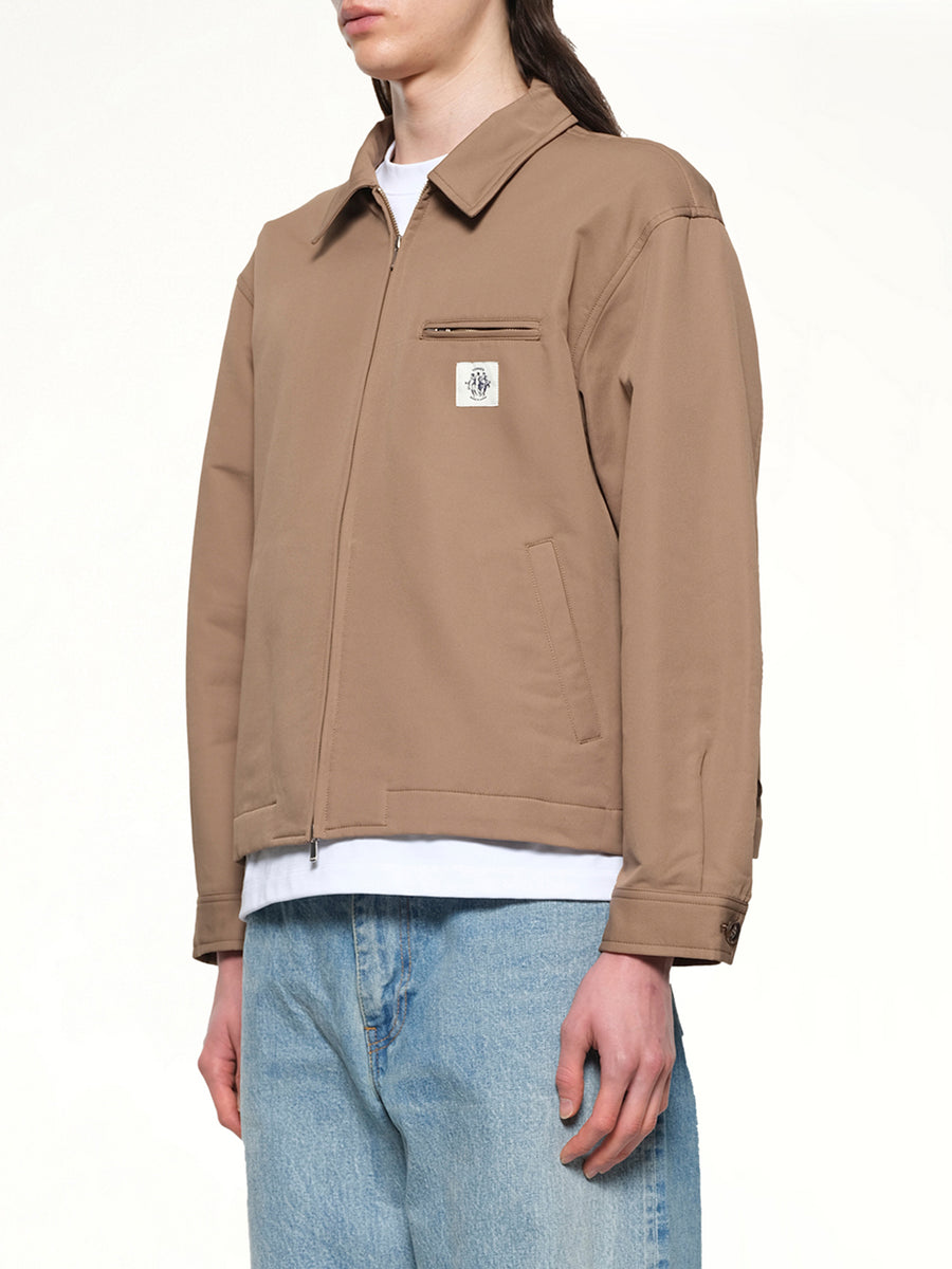 Zip Up Jacket in Khaki
