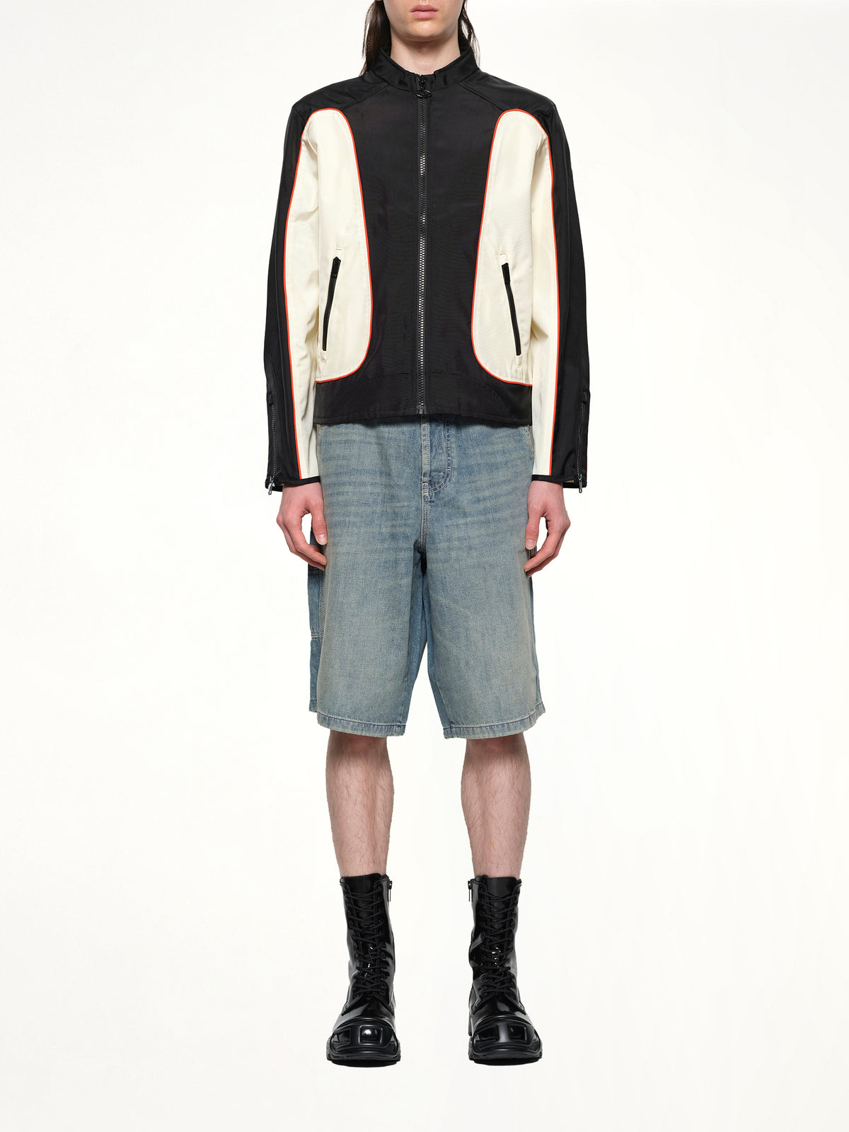J-BLINK-WRD Jacket in Black/White