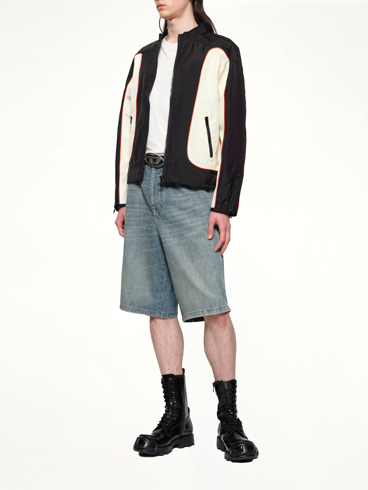 J-BLINK-WRD Jacket in Black/White