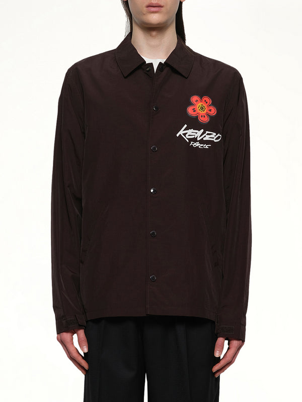 Kenzo Futura Light Coach Jacket in Chocolate