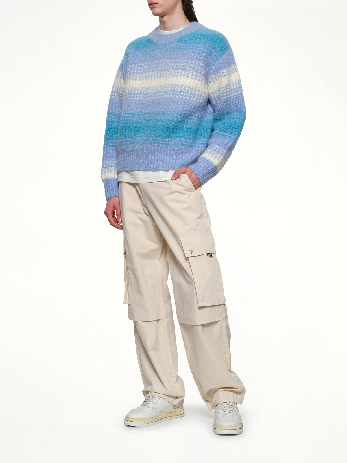 Kenzo Speed Stripe Jumper in Light Blue