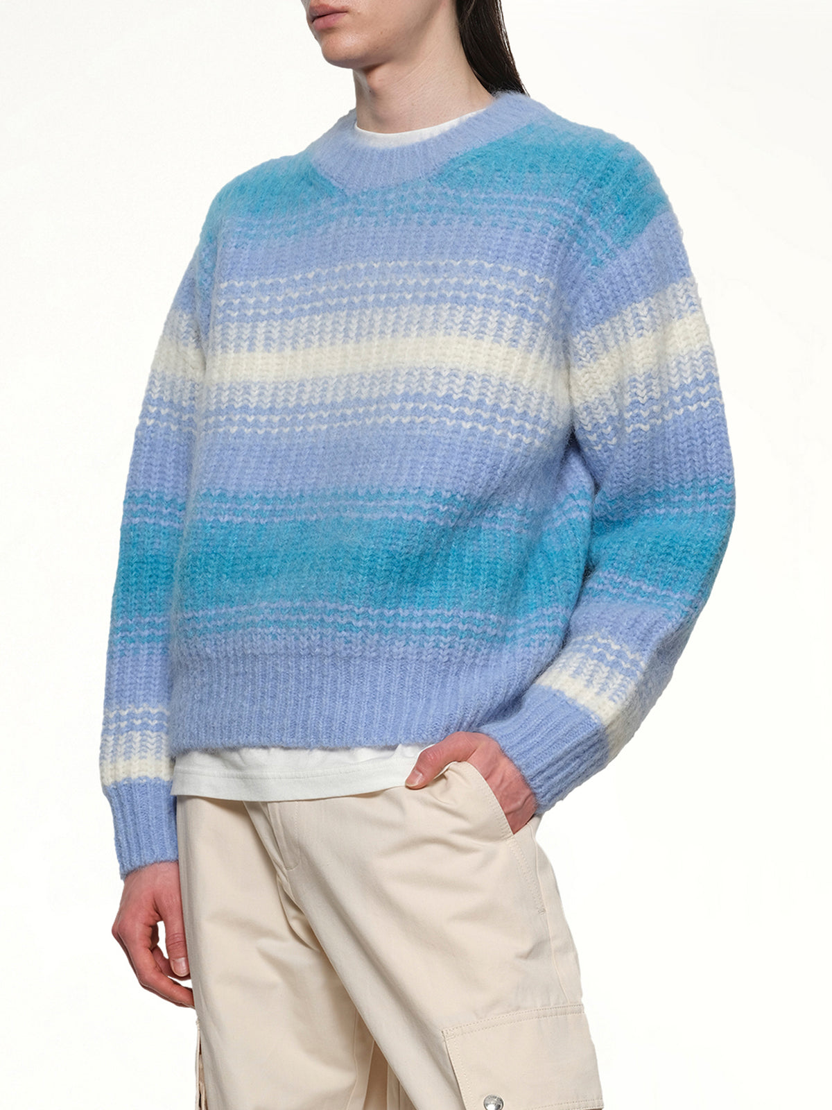 Kenzo Speed Stripe Jumper in Light Blue