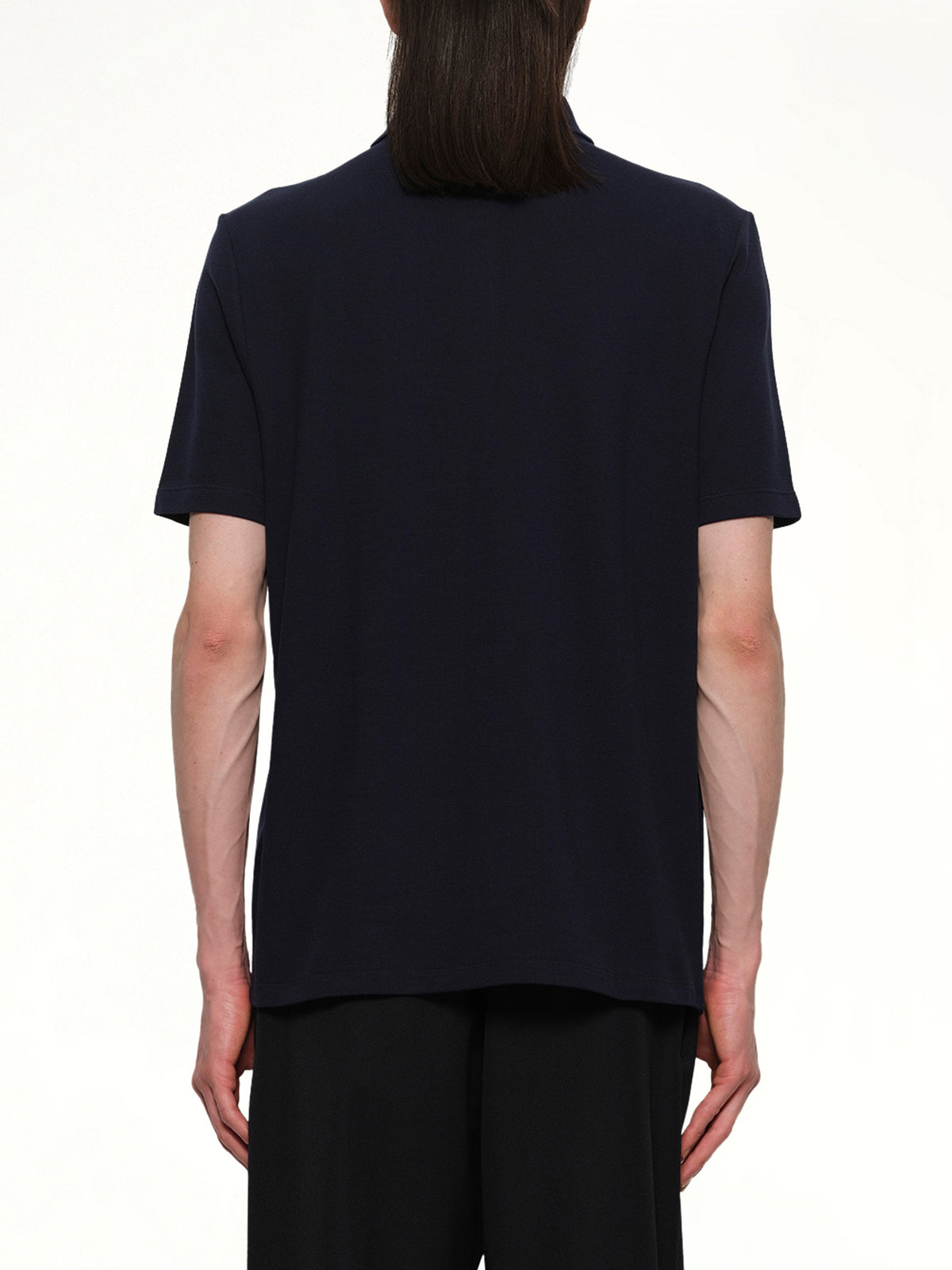 Balmain Emblem Polo in Navy/White