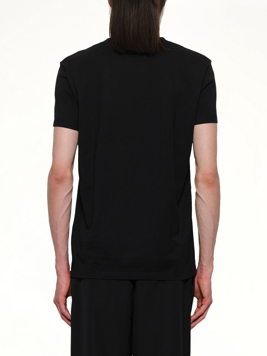 Balmain Chain Logo T-Shirt in Black/Gold