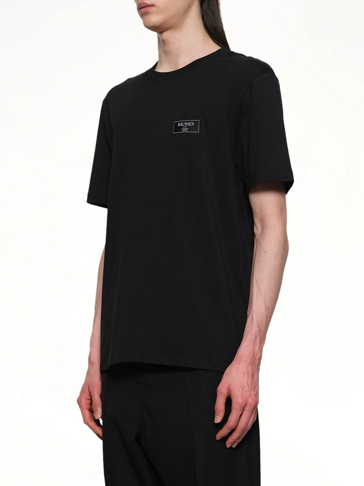 Couture Label Regular T-Shirt in Black