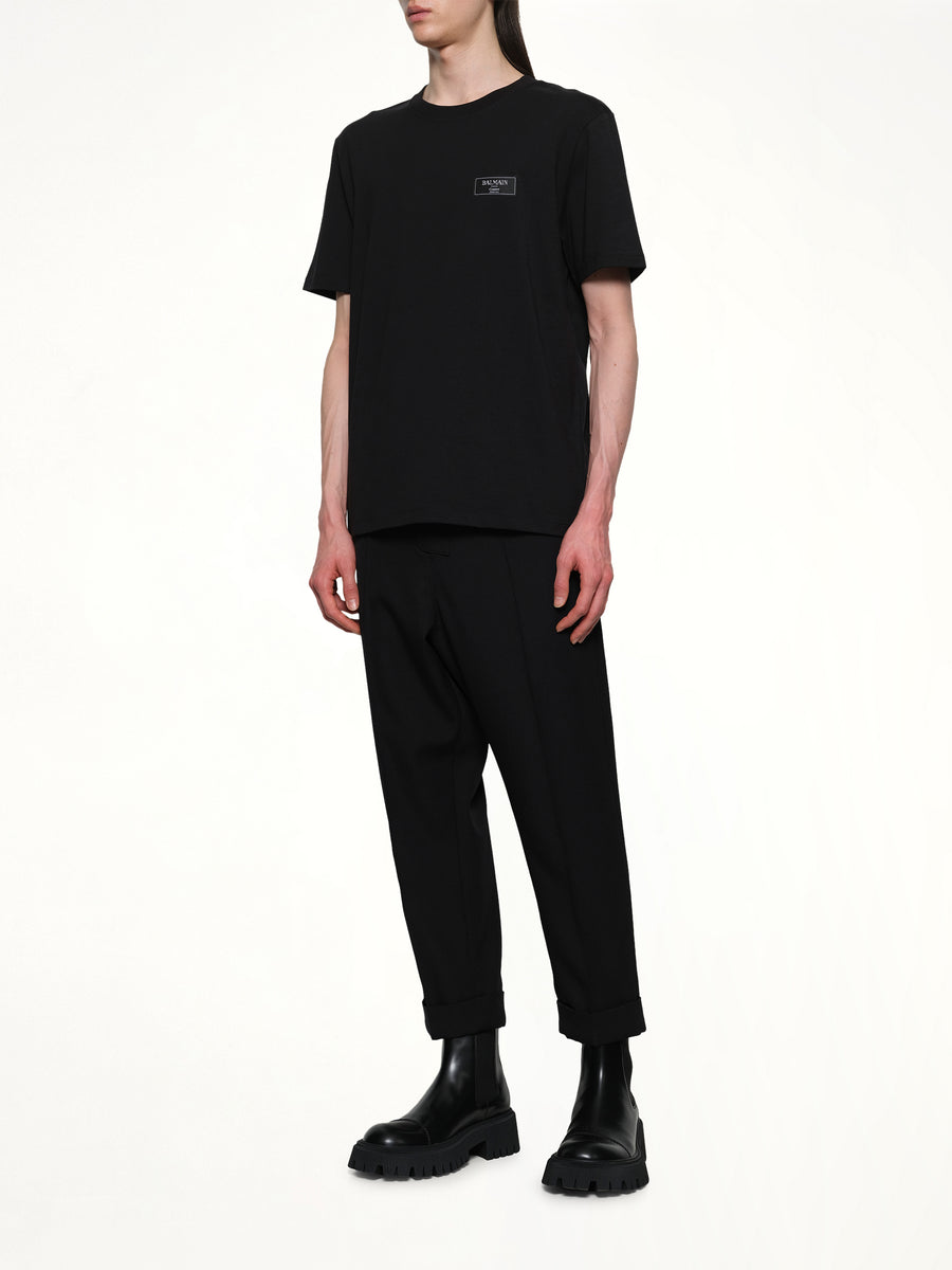 Couture Label Regular T-Shirt in Black