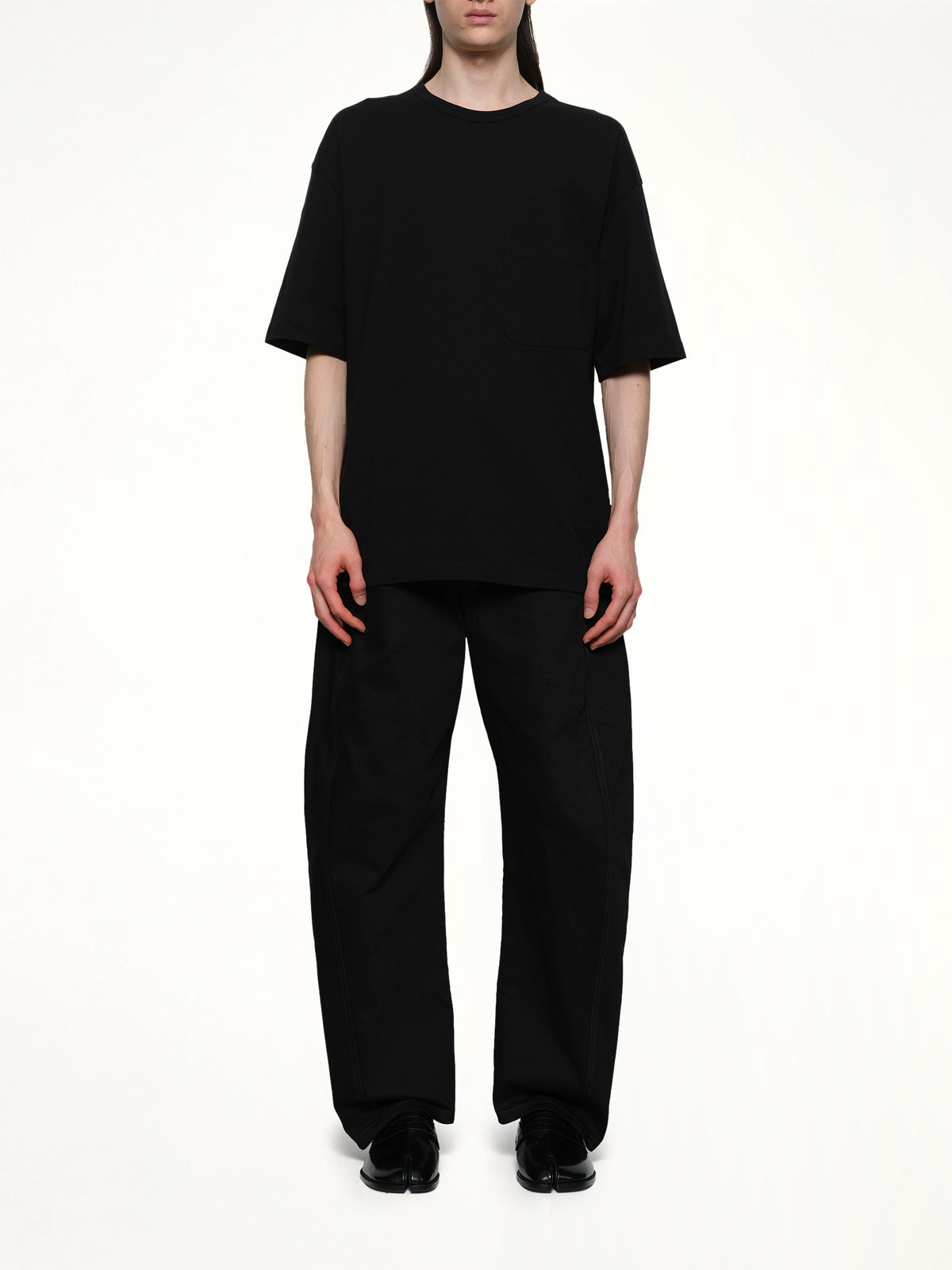 Boxy Ss T-Shirt in Black
