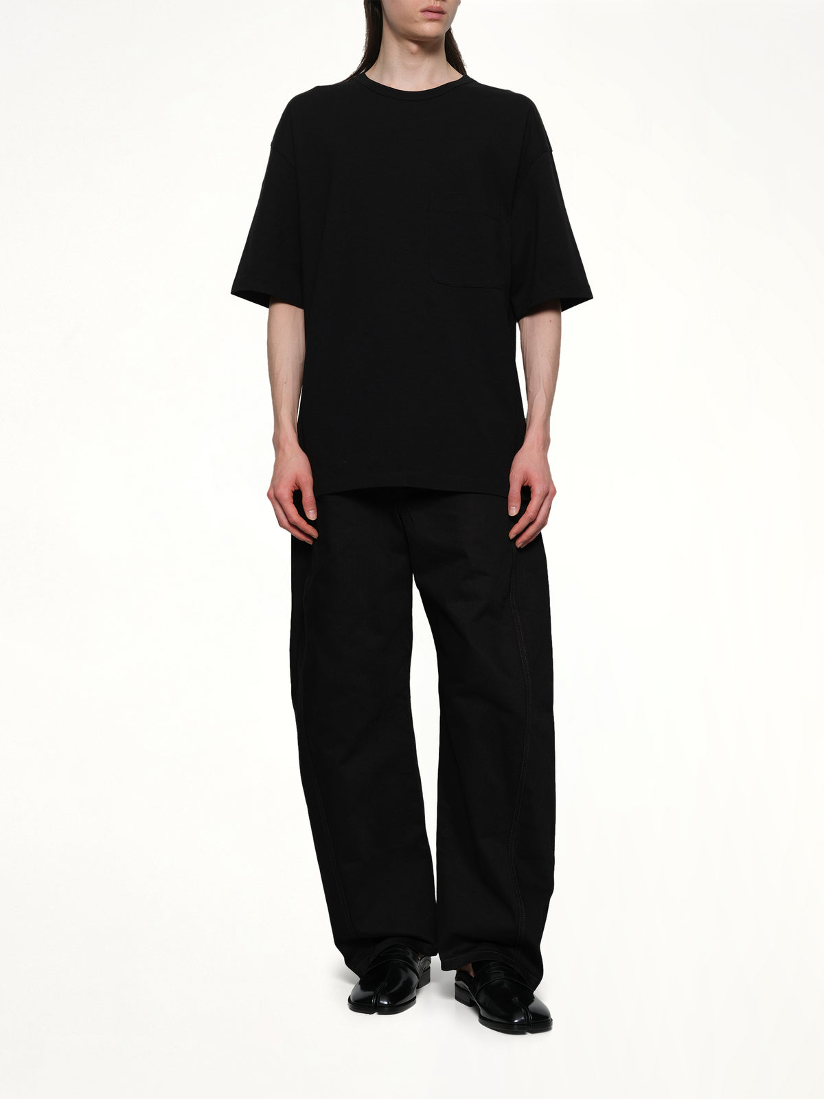 Boxy Ss T-Shirt in Black