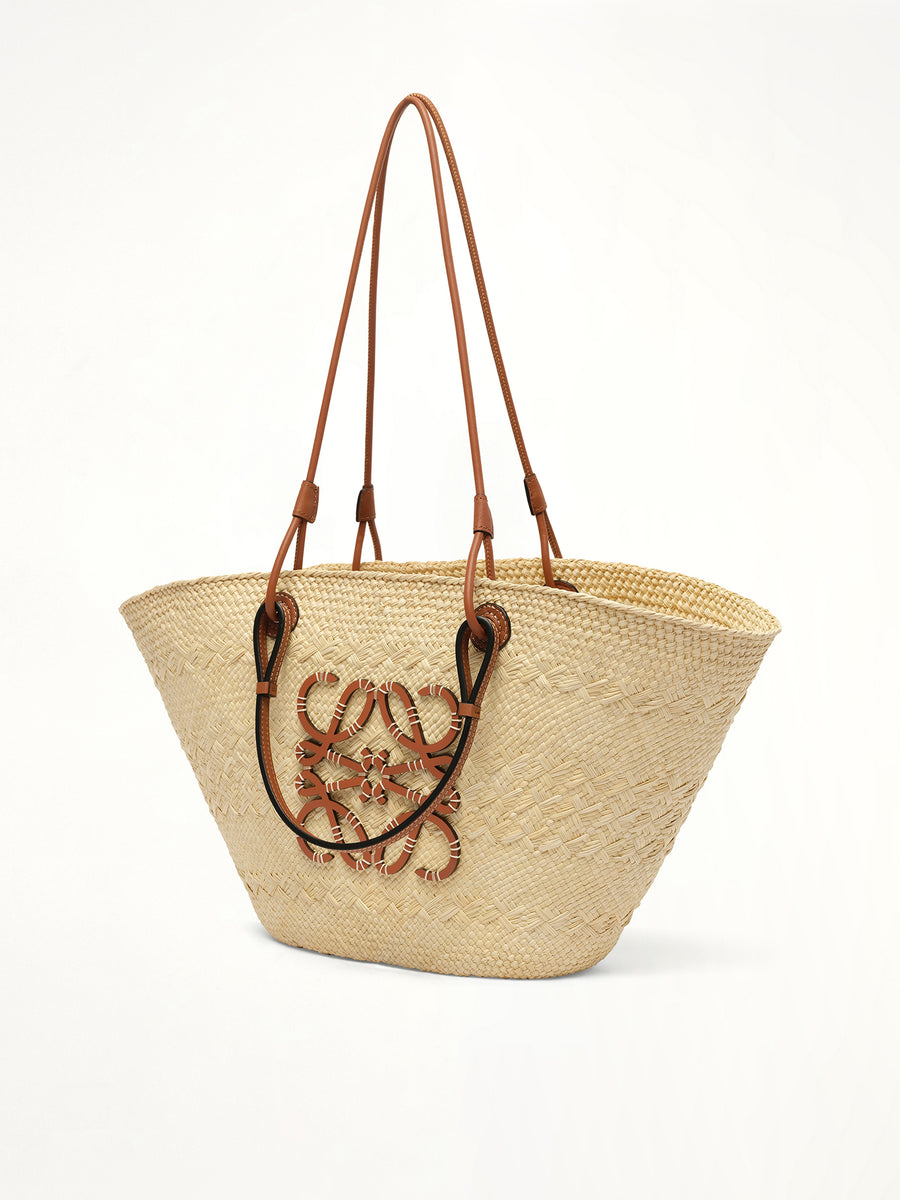 Anagram Basket Medium Bag in Natural/Tan