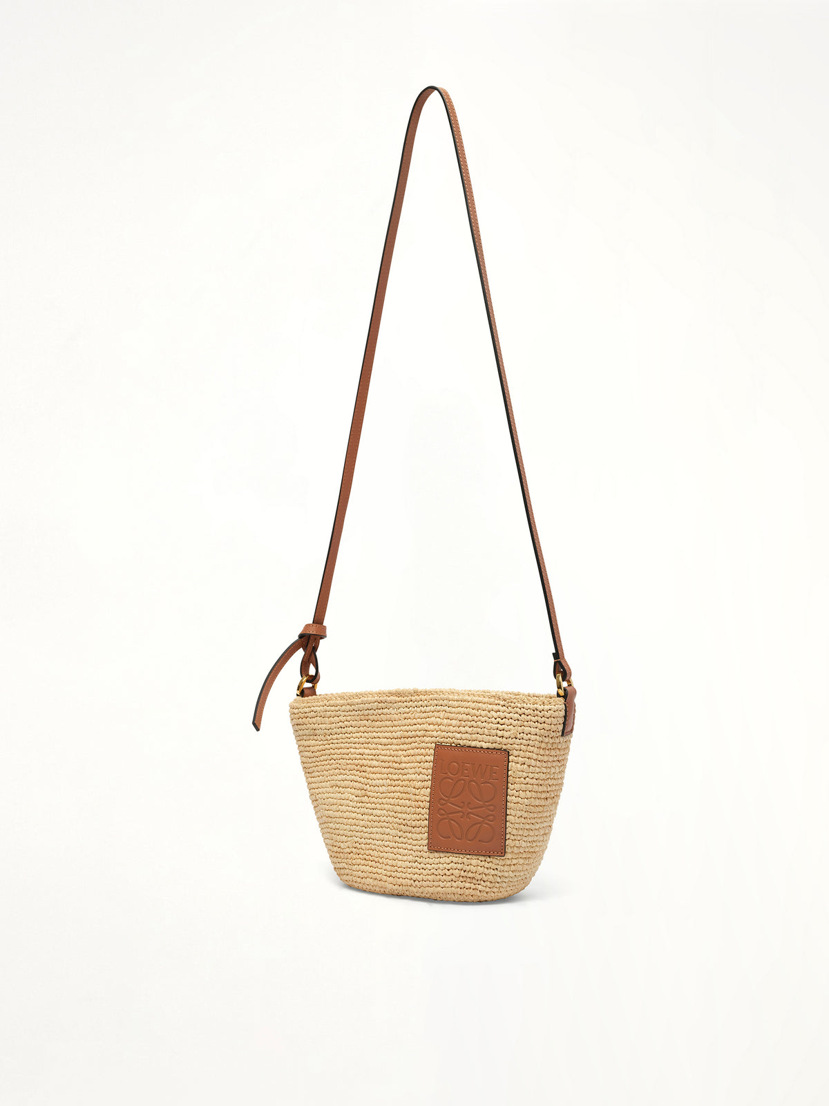 Slit Pochette Bag in Natural/Tan