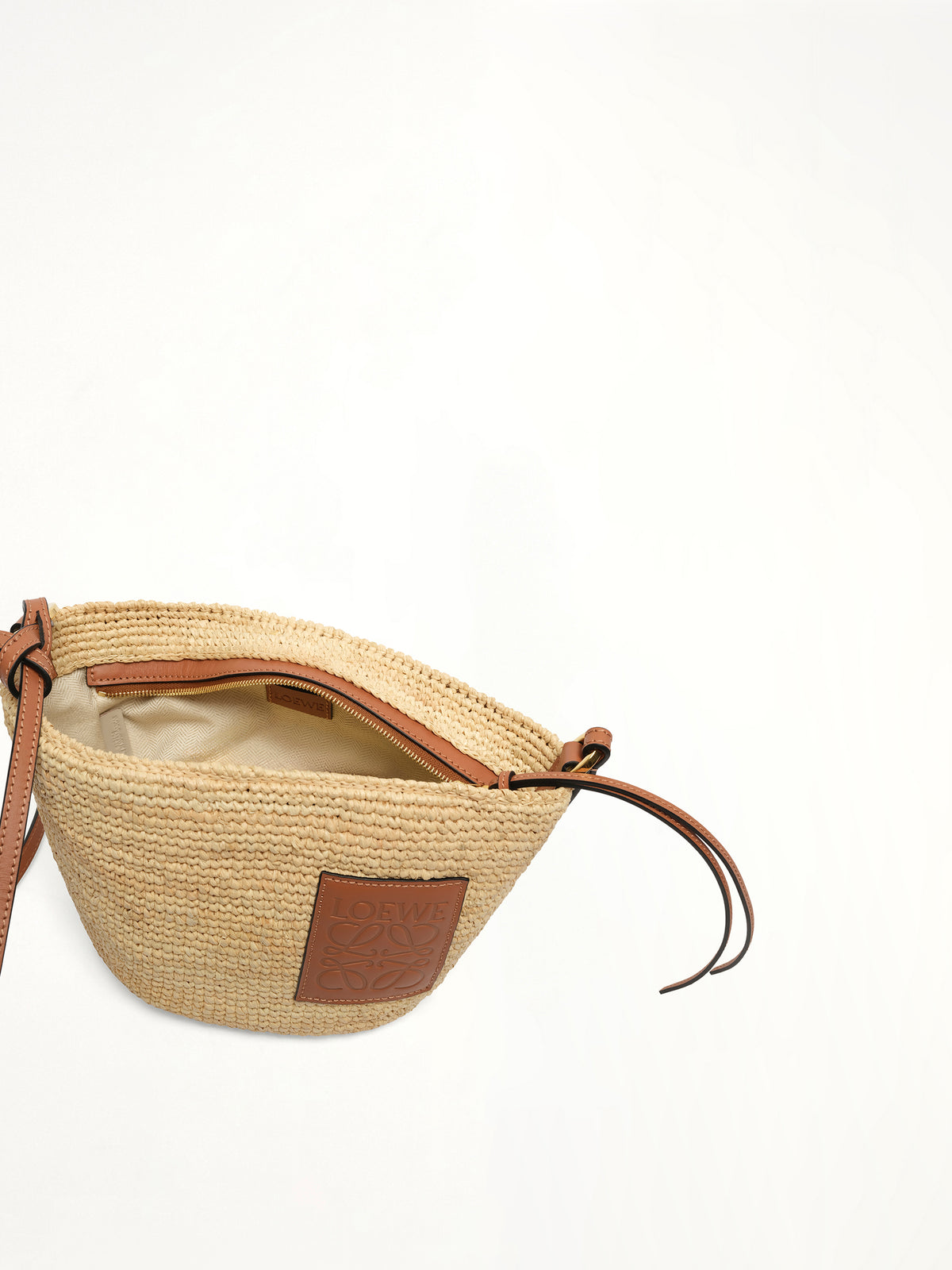 Slit Pochette Bag in Natural/Tan
