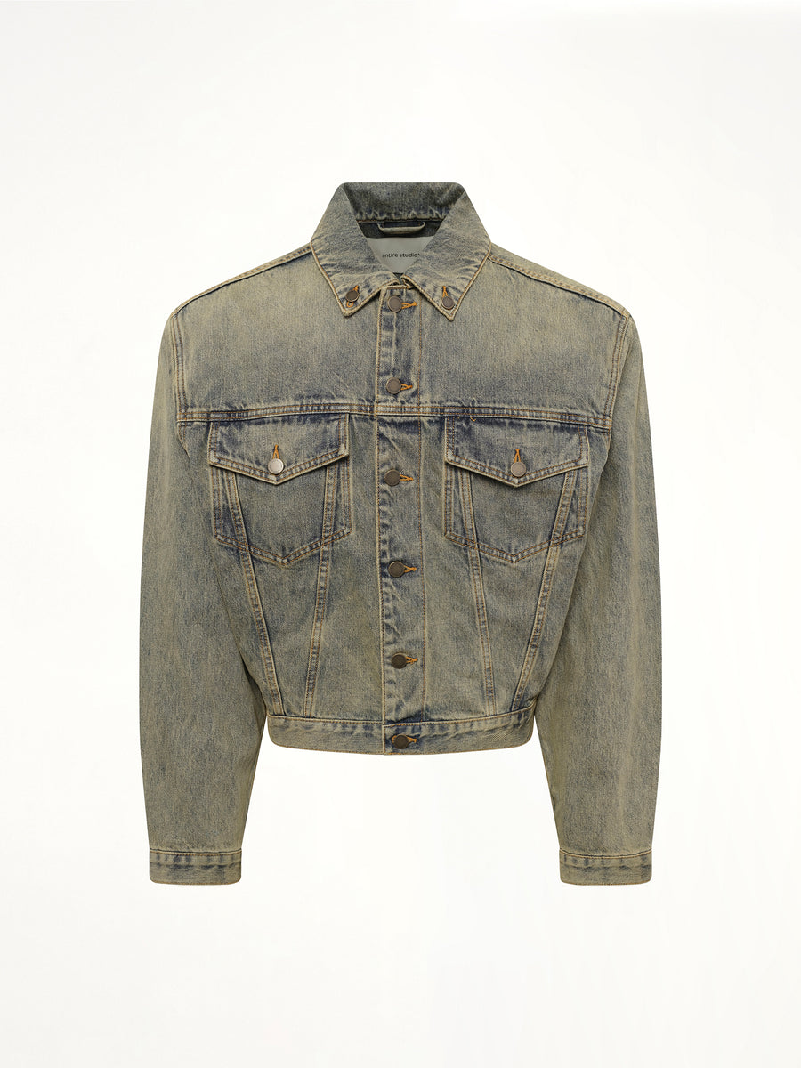 Shrunken Denim Jacket in Surfacewave