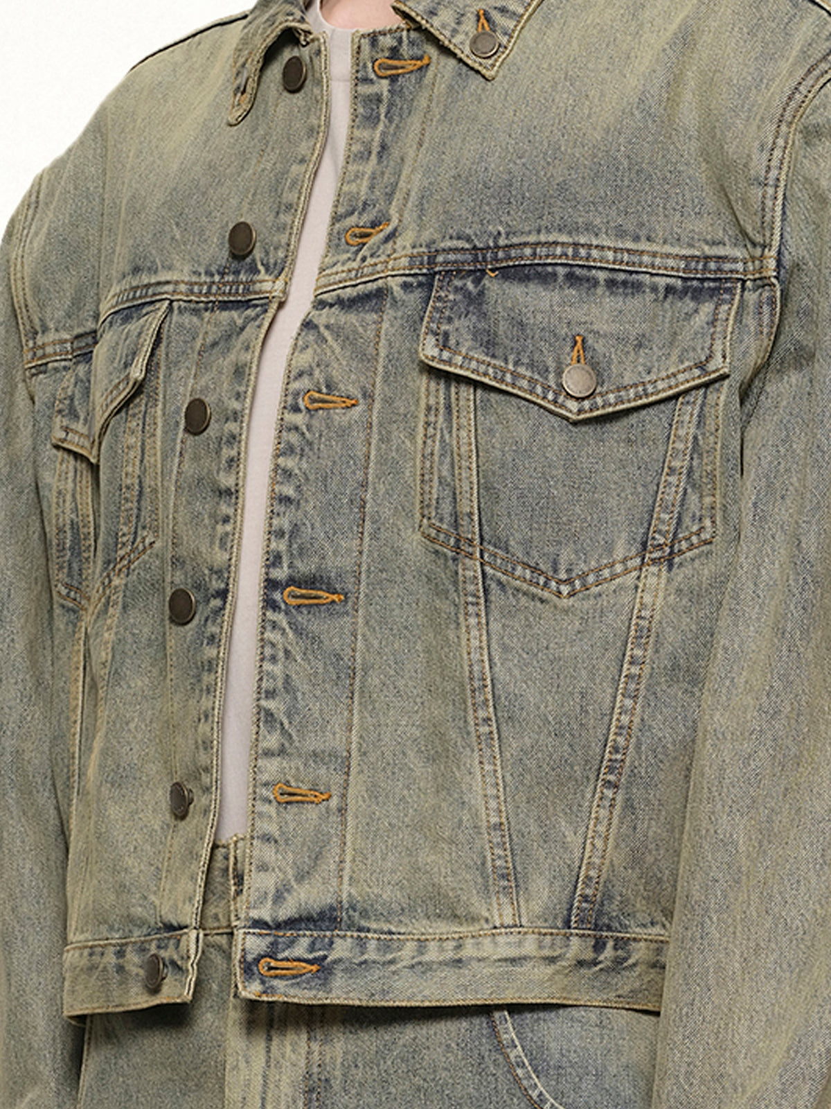 Shrunken Denim Jacket in Surfacewave