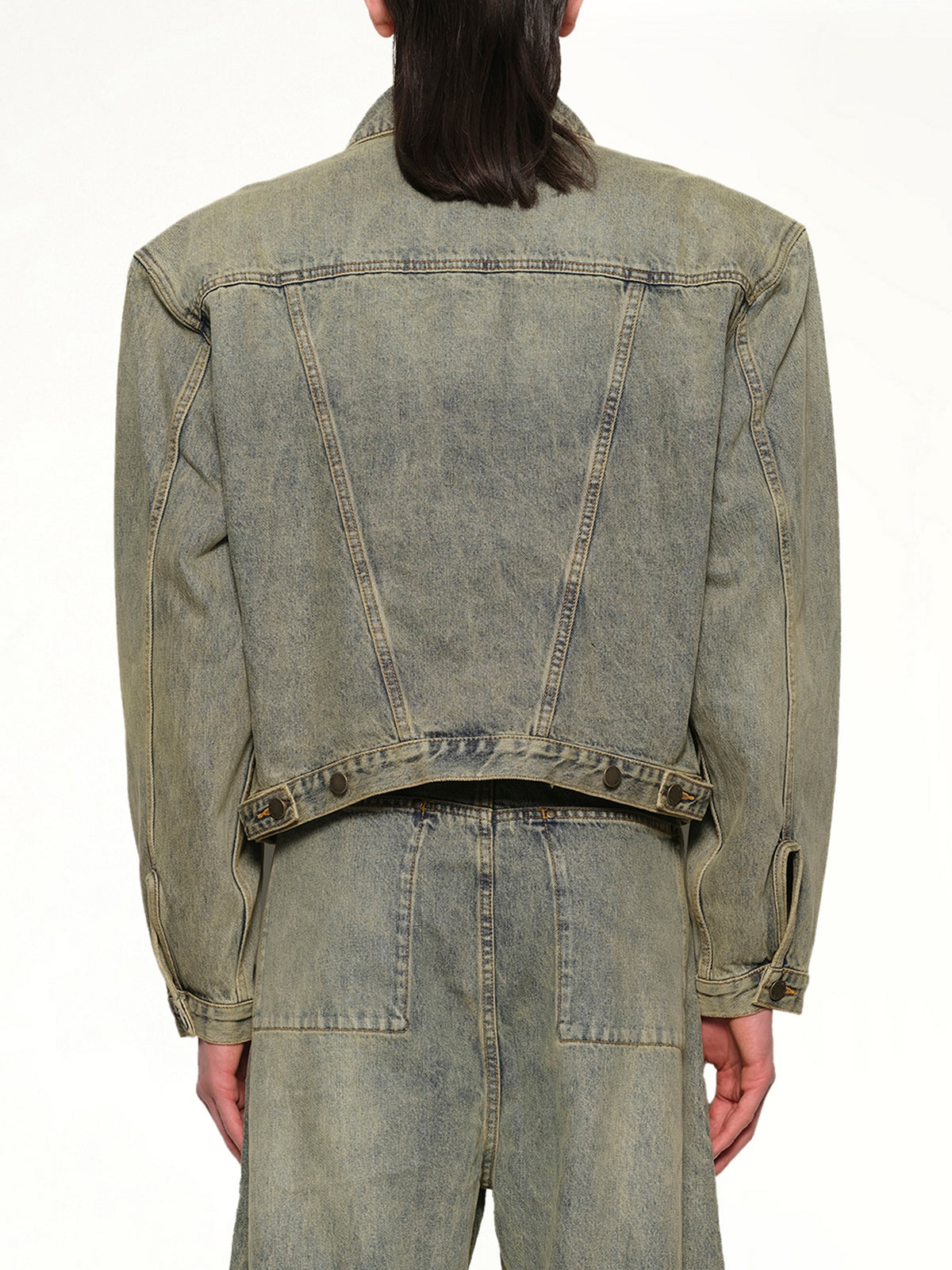 Shrunken Denim Jacket in Surfacewave
