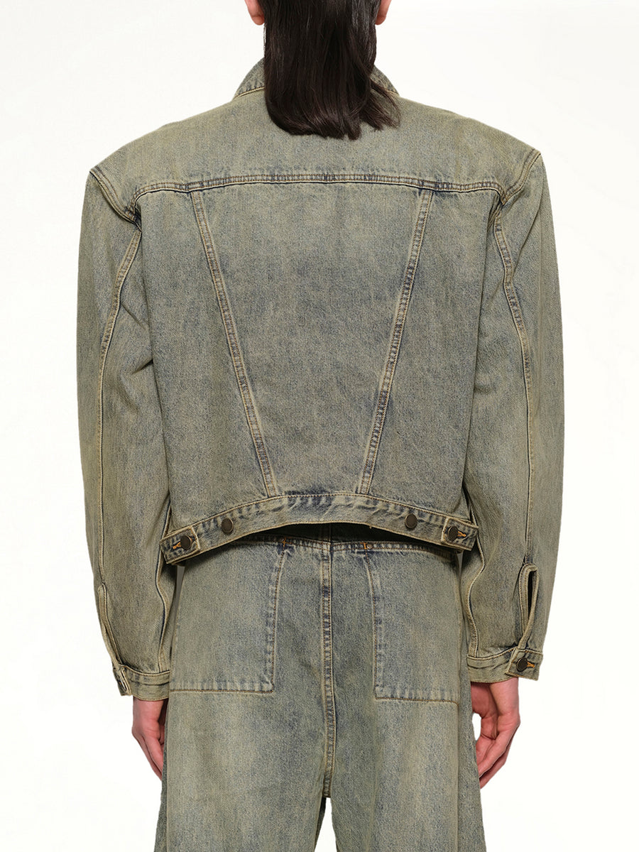 Shrunken Denim Jacket in Surfacewave