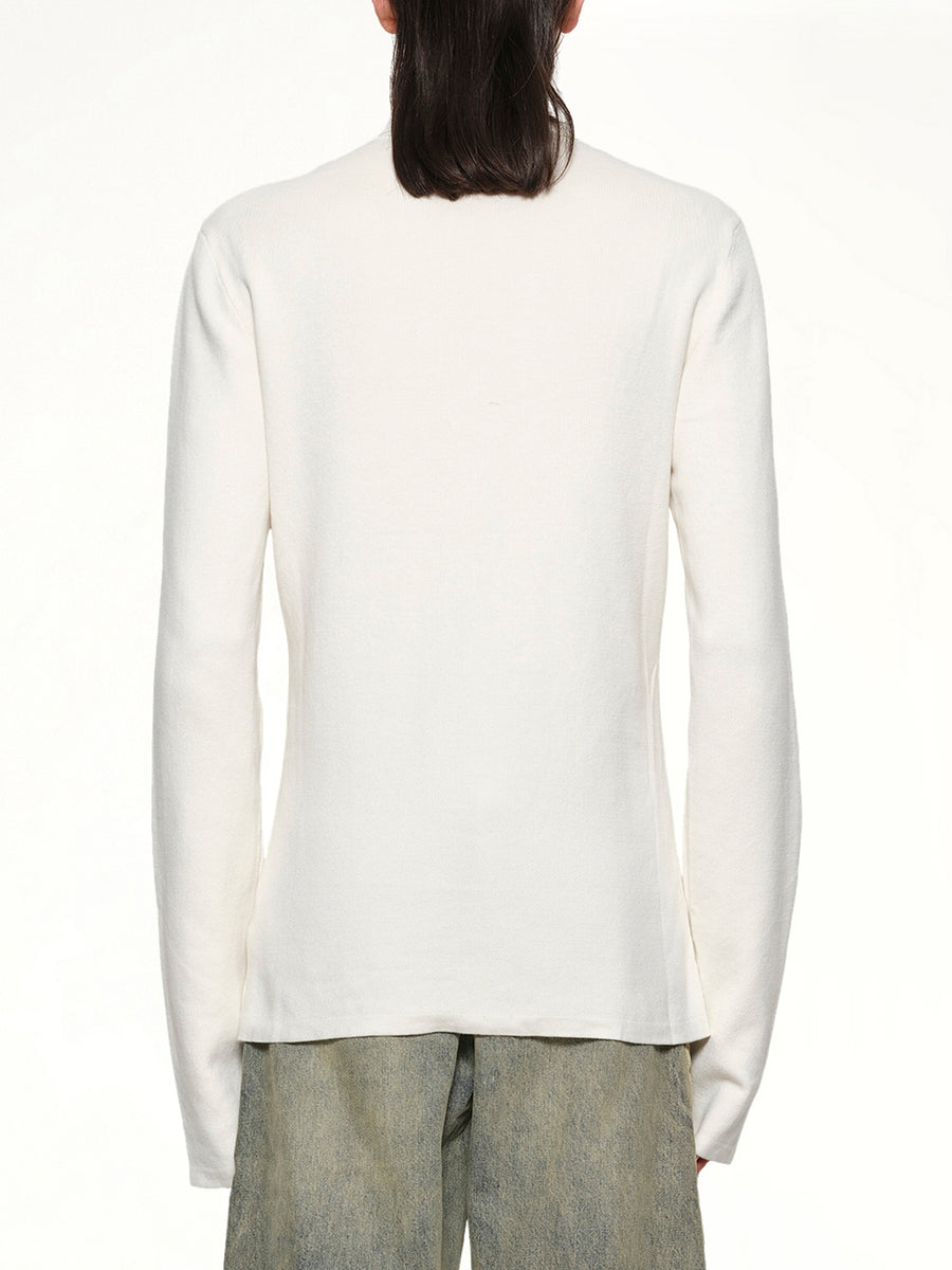 Zip Up Turtle Neck in Ivory