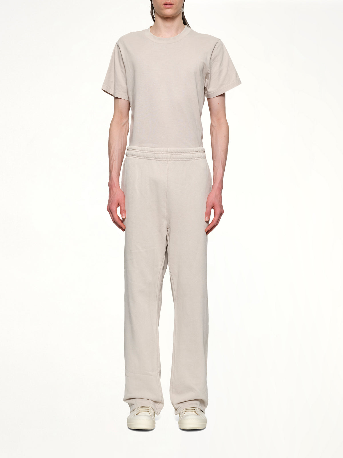 Straight Leg Sweatpants in Off White
