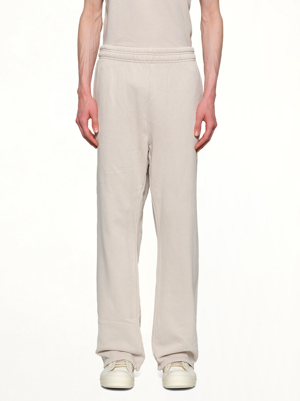 Straight Leg Sweatpants in Off White