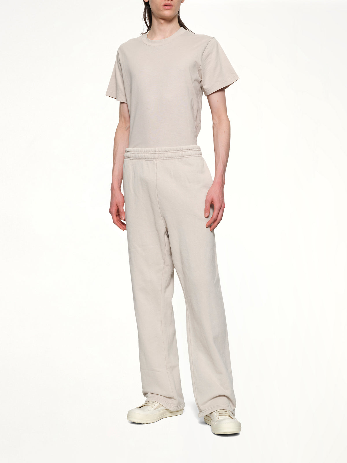 Straight Leg Sweatpants in Off White