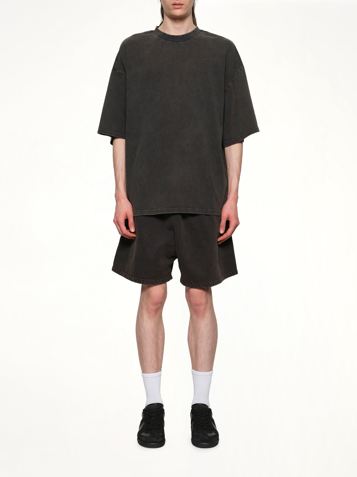 Heavy Boxy T-Shirt in Washed Black