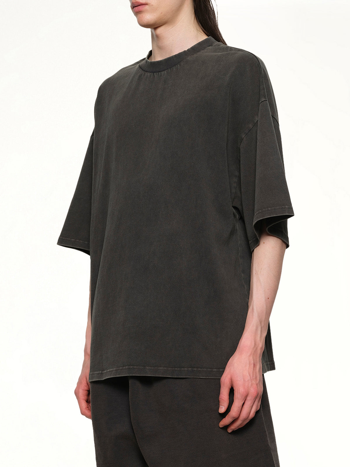 Heavy Boxy T-Shirt in Washed Black