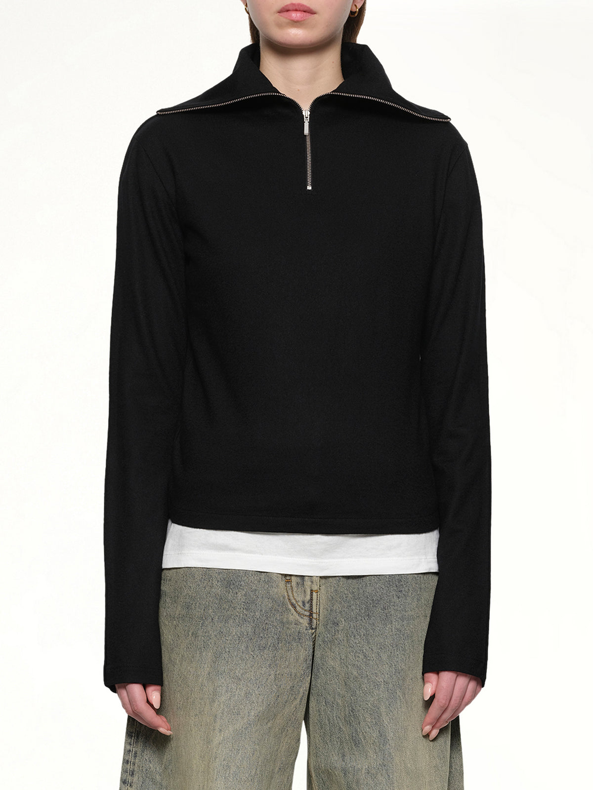 Apex Wool Top in Black
