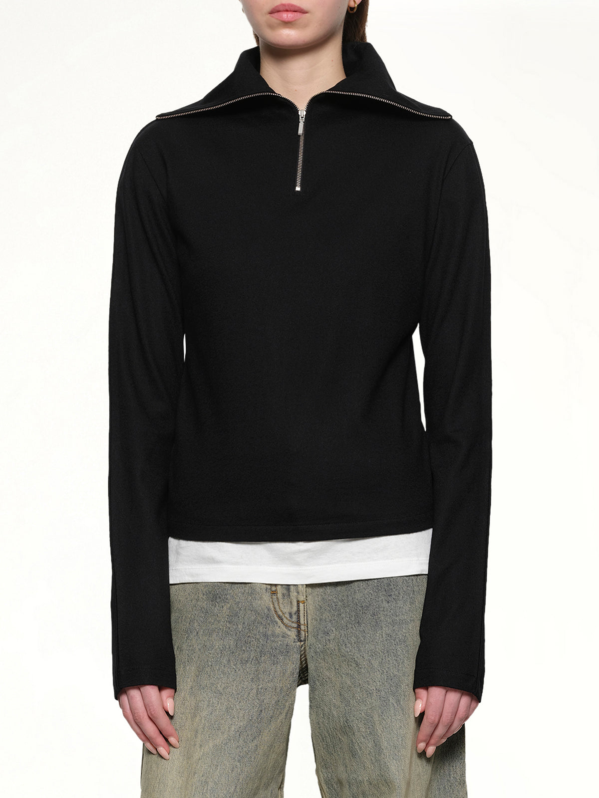 Apex Wool Top in Black