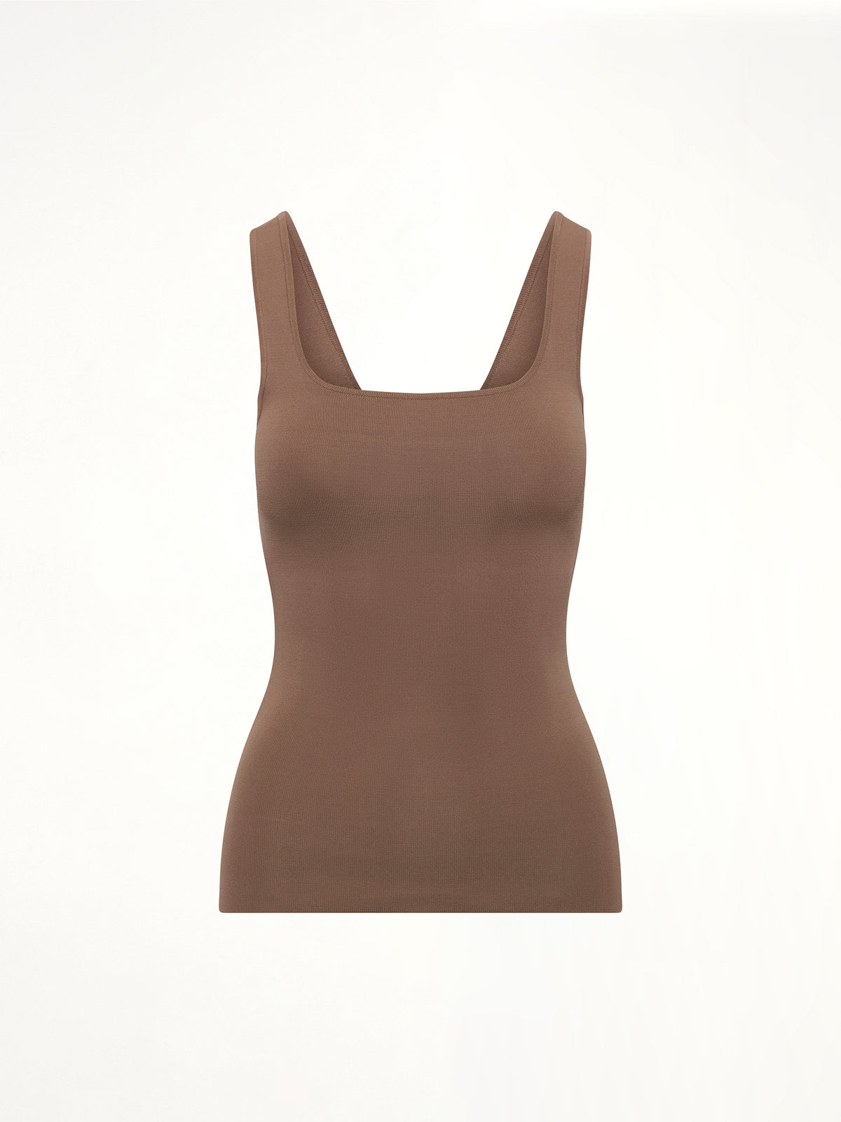 Squared Neck Top in Tan