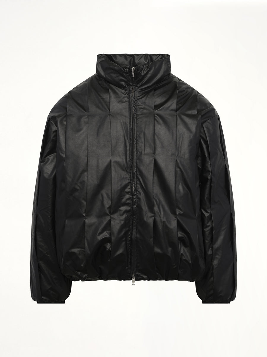 Cocoon Down Jacket in Metallic Black